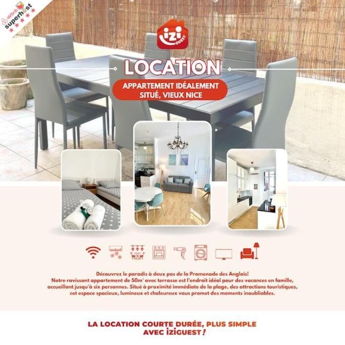 Saint Philippe - T3 Terrasse Pres De La Plage นีซ ภายนอก รูปภาพ